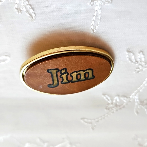 1970s Oden Inc. Brass/Bronze "Jim" Belt Buckle, Personalized Name, Made In USA - Picture 5 of 9